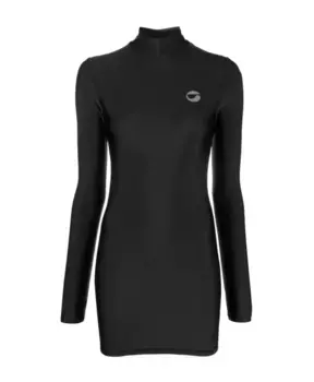 Короткое платье S с принтом Coperni, черный