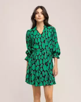 Короткое платье с V-образным вырезом Victoria Niza, зеленый