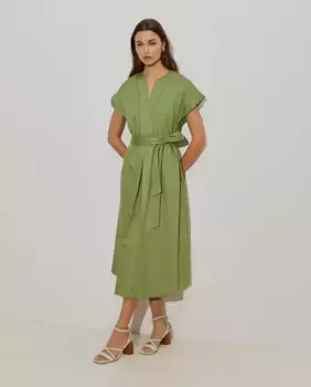 Короткое платье с V-образным вырезом Lion of Porches, зеленый