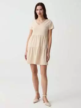 Короткое платье с воланами Ovs, цвет light beige