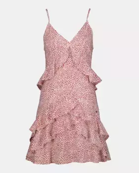 Короткое платье с воланом Green Coast, цвет 120 Crudo