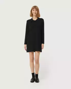 Короткое платье с воротником-поло Compaa Fantstica, черный