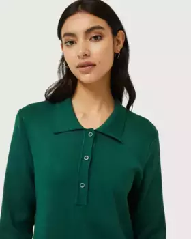 Короткое платье с воротником-поло Compaa Fantstica, зеленый