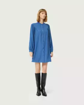 Короткое платье с воротником-стойкой Compaa Fantstica, синий