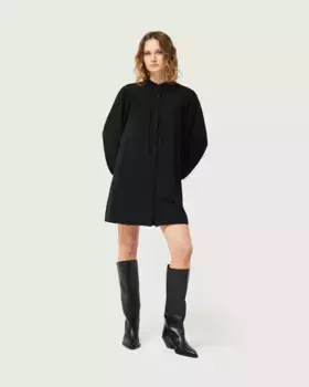 Короткое платье с воротником-стойкой Compaa Fantstica, черный