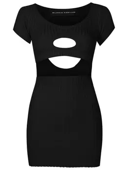 Короткое платье с вырезами Gloria Coelho, черный