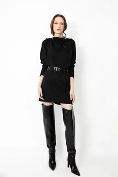 Короткое платье с вырезом на спине A&S Negulescu, черный