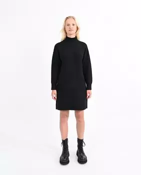 Короткое платье с высоким воротником и длинными рукавами Molly Bracken, черный