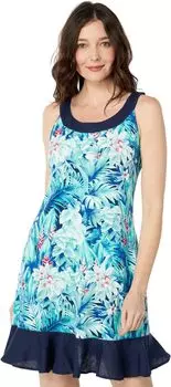 Короткое платье Seaside Botanic Tommy Bahama, цвет Ocean Deep