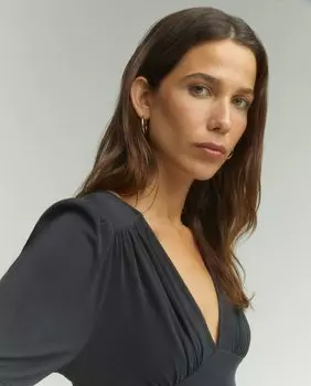 Короткое платье со сборками Tintoretto, черный