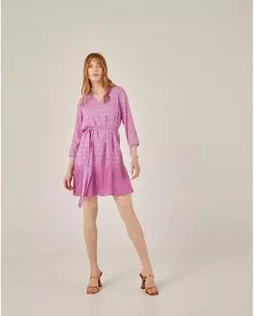 Короткое платье со складками Niza, сиреневый