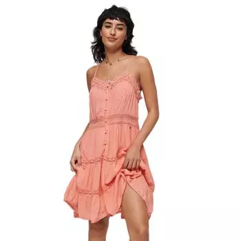 Короткое платье Superdry Alana Cami, розовый