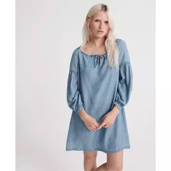 Короткое платье Superdry Arizona Peek A Boo, синий