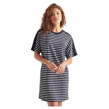Короткое платье Superdry Cotton Modal, синий