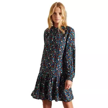 Короткое платье Superdry High Neck, синий