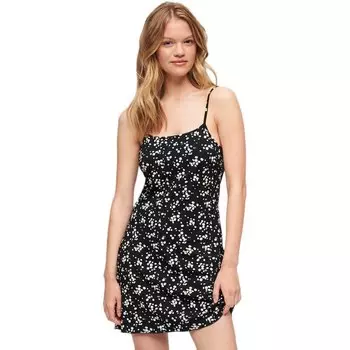 Короткое платье Superdry Printed Cami Jersey Long Sleeve, разноцветный