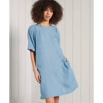Короткое платье Superdry Tencel, синий