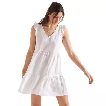 Короткое платье Superdry Tinsley Tiered, белый