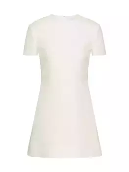 Короткое платье Toile Iconographe из креп-кутюр Valentino Garavani, слоновая кость