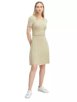 Короткое платье Tom Tailor, цвет beige/wei