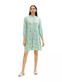 Короткое платье Tom Tailor, цвет grn/wei