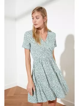 Короткое платье trendyol, цвет mint/wei