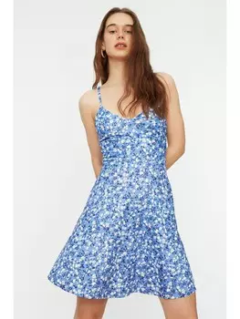 Короткое платье trendyol, синий