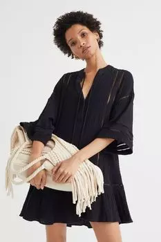 Короткое платье-туника H&amp;M, черный