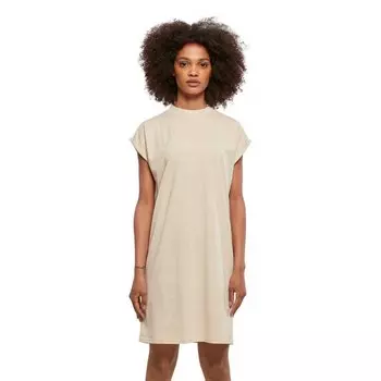Короткое платье Urban Classics Extended Short Sleeve, бежевый