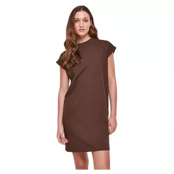 Короткое платье Urban Classics Extended Shoulder, коричневый