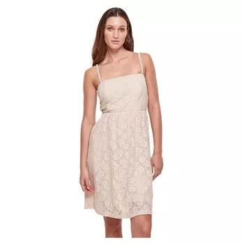 Короткое платье Urban Classics Laces Sleeveless, бежевый