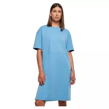 Короткое платье Urban Classics Organic Oversized Slit, синий