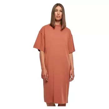 Короткое платье Urban Classics Organic Oversized Short Sleeve, оранжевый