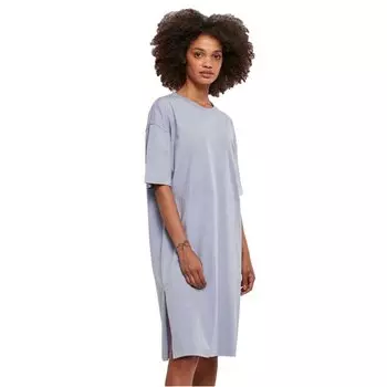 Короткое платье Urban Classics Organic Oversized Slit Short Sleeve, розовый
