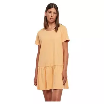 Короткое платье Urban Classics Valance Short Sleeve, оранжевый
