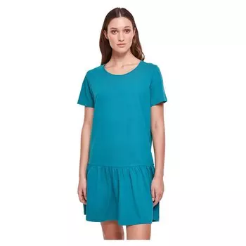 Короткое платье Urban Classics Valance Short Sleeve, зеленый