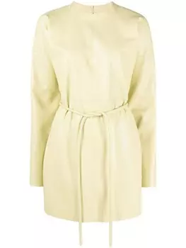 Короткое платье Vanessa из искусственной кожи Nanushka, желтый