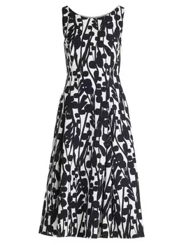 Короткое платье Vera Mont Cocktailkleid mit Print, цвет Wei/Dunkelblau