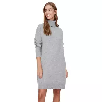 Короткое платье Vero Moda Brilliant Roll Neck, серый