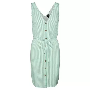 Короткое платье Vero Moda Bumpy Sleeveless, зеленый