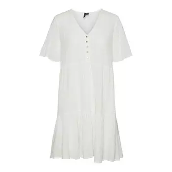 Короткое платье Vero Moda Satina Short Sleeve, белый