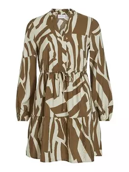 Короткое платье Vila, цвет beige/khaki