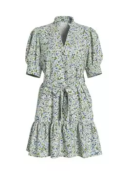 Короткое платье Vila, цвет blau/grn