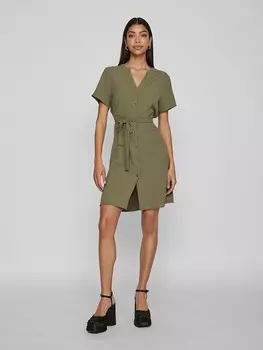 Короткое платье Vila, хаки