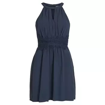 Короткое платье Vila Milina Halter Sleeveless, синий