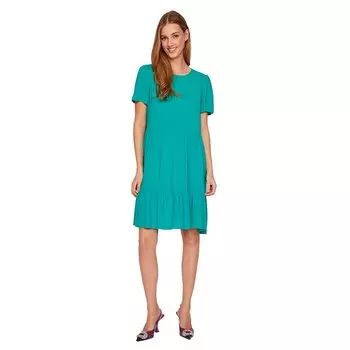 Короткое платье Vila Paya Short Sleeve, зеленый