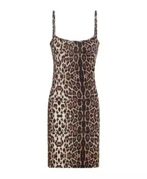 Короткое платье в горошек F**K, мультиколор