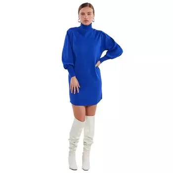 Короткое платье Yas Fonny Long Sleeve, синий