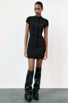 Короткое платье ZARA, черный