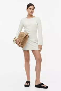 Короткое пляжное платье H&M, белый